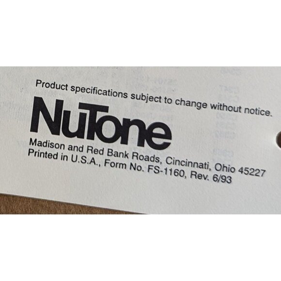 NUTONE SERVICE MANUAL BUILT-IN CENTRALIZED RADIO/INTERCOM SYSTEM MODEL IM-303 - Picture 13 of 13